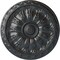 Ekena Millwork Kirke Ceiling Medallion (Fits Canopies up to 3 3/4"), Hand-Painted Pewter, 15 3/4"OD x 5/8"P CM16KIPES - alternate 1